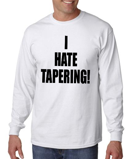 Running - I Hate Tapering - Mens White Long Sleeve Shirt